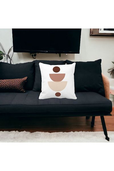 BEKZ Pillowcase With Creative Abstract Pattern 2.40x40 Cm, White, Matte