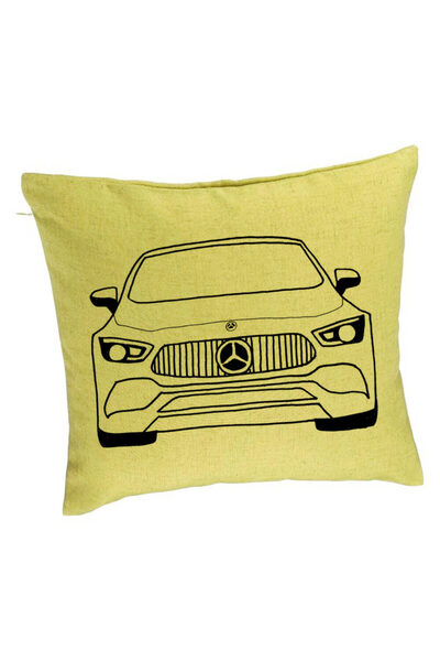 BEKZ Μαξιλαροθήκη, Μοντέλο Hey Mercedes, 40x40 εκ., Πράσινο