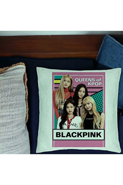 BEKZ Perna Decorativa, Model Blackpink K-POP, 40x40 cm, Verde Menta, Husa Det...