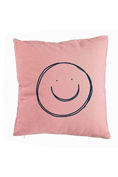 BEKZ Μαξιλαροθήκη, Σχέδιο Χαμογελαστού Φαντάσματος, 40x40 Εκ., Ροζ