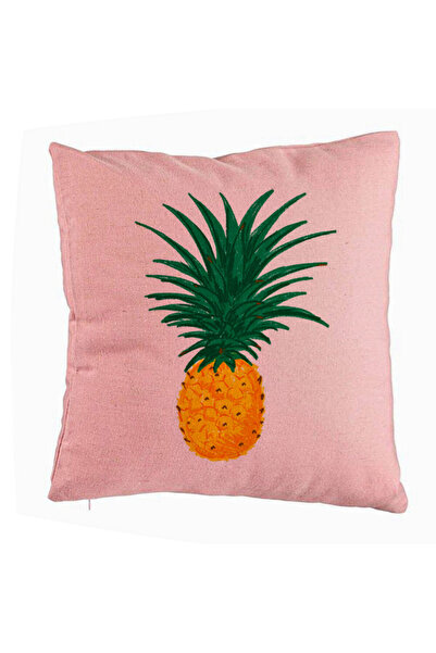 BEKZ Față de pernă, model ananas, 40x40 cm, roz