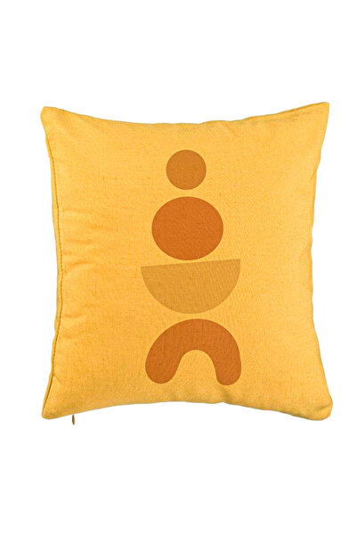 BEKZ Față de pernă, model abstract creativ 6, 40x40 cm, galben