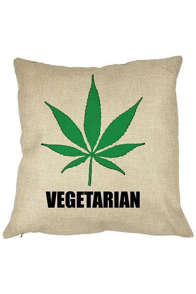 BEKZ Perna Decorativa Patrata Vegetarian, 40x40 cm, Husa Detasabila, Burduf