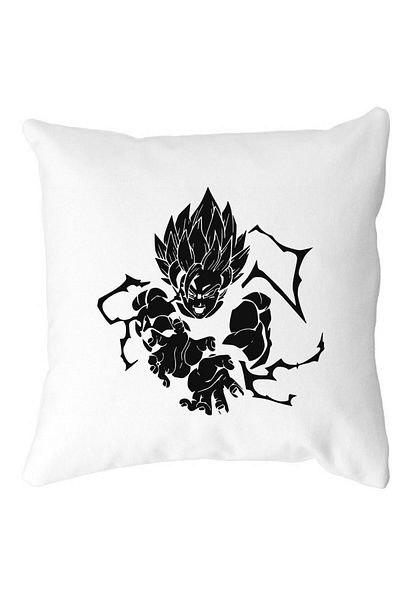 BEKZ Dragonball Goku Black Pillowcase, 40x40 Cm, White, Matte