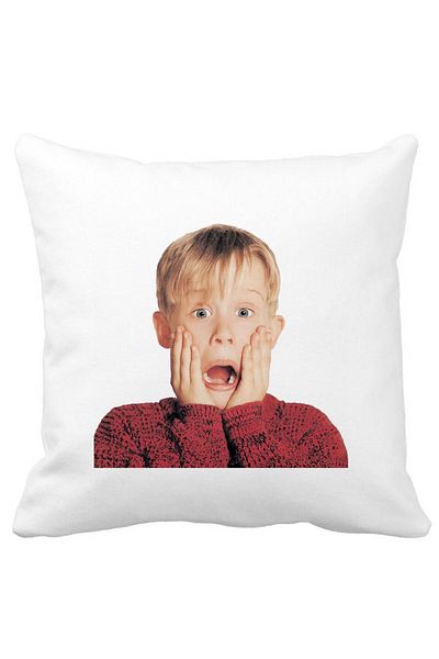 BEKZ Perna Decorativa Patrata Kevin, 40x40 cm, Alba, Mata, Husa Detasabila, Burduf