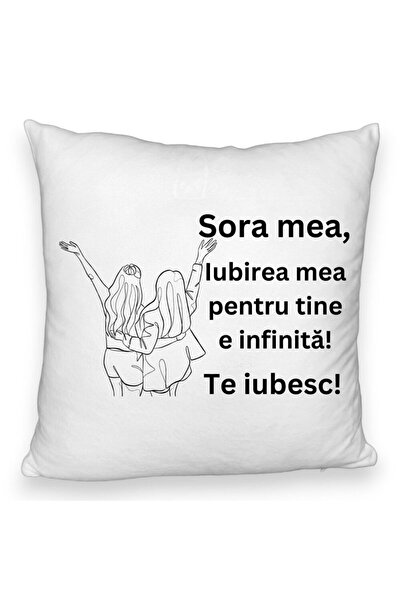 BEKZ Perna Decorativa Fluffy, Sora mea 5, 40x40 cm, Alba, Husa Detasabila, Bu...