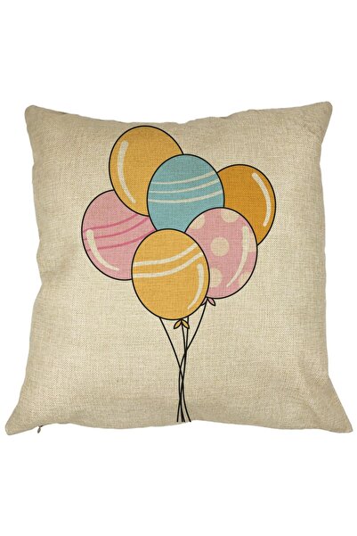 BEKZ Față de pernă pătrată cu baloane multicolore, 40x40 cm