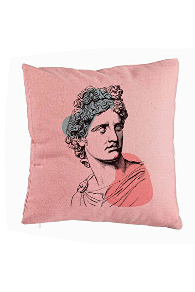 BEKZ Perna Decorativa, Model Apollo Belvedere, 40x40 cm, Roz, Husa Detasabila...