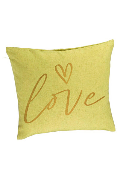 BEKZ Διακοσμητικό μαξιλάρι, σχέδιο αγάπης, 40x40 εκ., πράσινο, αφαιρούμενο κά...