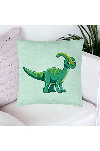 BEKZ Perna Decorativa, Model copii Dinozaur Verde Menta, 40x40 cm, Verde Ment...