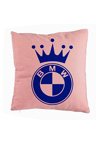 BEKZ Față de pernă, model emblemă BMW King, 40x40 cm, roz