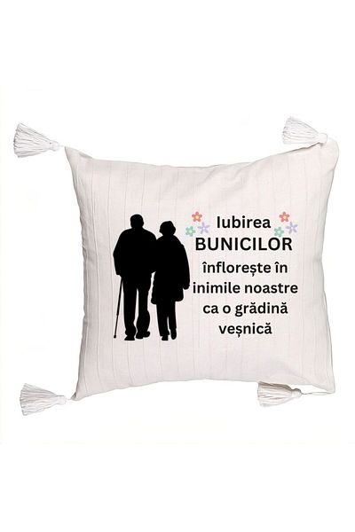 BEKZ Fringed Pillowcase for Grandmothers 1, 45x45 cm, With zipper
