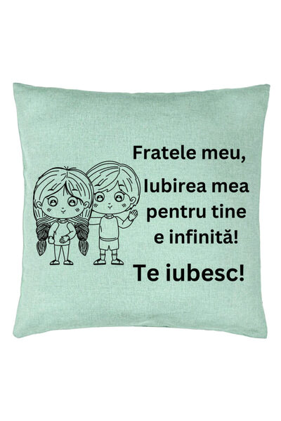 BEKZ Față de pernă My Brother 2, 40x40 cm, verde mentă