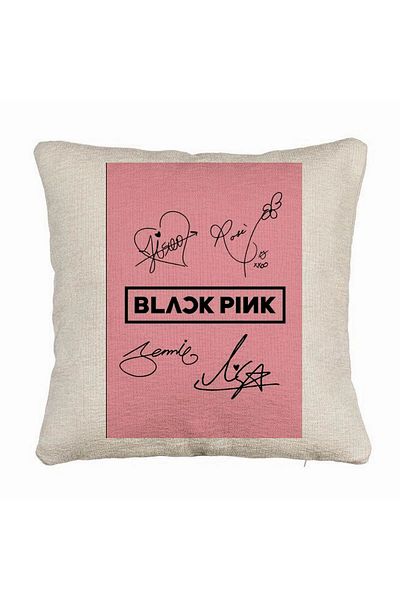 BEKZ Perna Decorativa Canapea BlackPink, Model 13, 40x40 cm, Husa Detasabila, Burduf