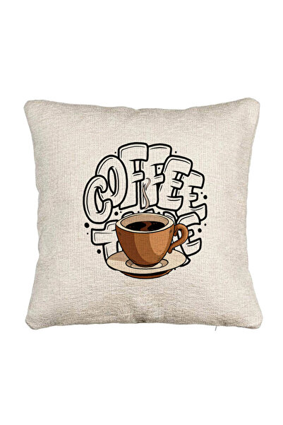 BEKZ Μαξιλαροθήκη καναπέ, σχέδιο Coffee Lover, 40x40 εκ., με φερμουάρ