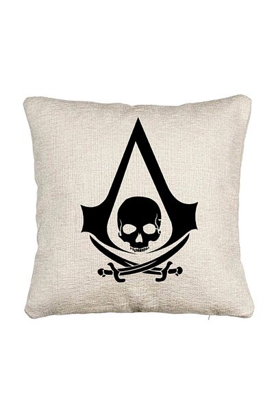 BEKZ Fata de perna Canapea cu Assasin&apos;s Creed Fans, 40x40 cm, Cu fermoar