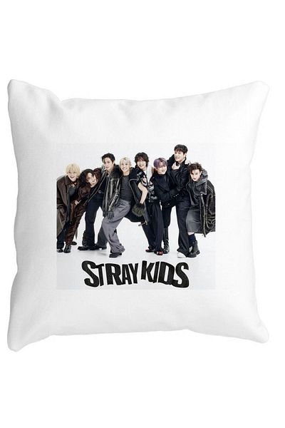 BEKZ Pillowcase, Stray Kids 6, 40×40 Cm, White, Matte