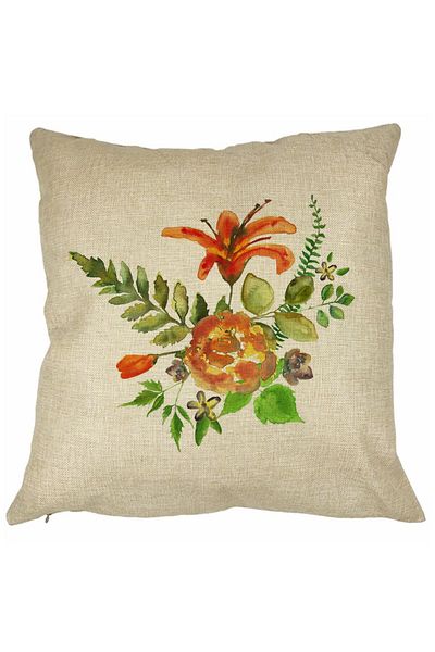 BEKZ Față de pernă pătrată cu motive florale, 40x40 cm