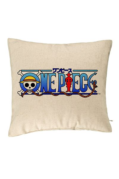 BEKZ Perna Decorativa cu Onne Piece, 40x40 cm, Bej, Husa Detasabila, Burduf