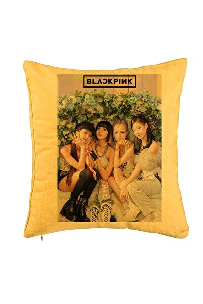 BEKZ Față de pernă Blackpink, Model 11, 40x40 cm, Galbenă