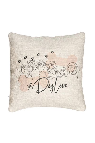BEKZ Perna Decorativa Canapea, Model Dog Love, 40x40 cm, Cu fermoar