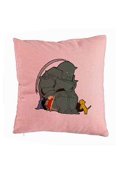 BEKZ Față de pernă cu Full Metal Alchemist, 40x40 cm, roz