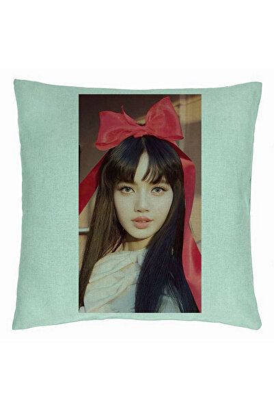 BEKZ Față de pernă Blackpink Lisa 1, 40×40 cm, verde mentă
