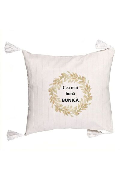 BEKZ Decorative Pillow with Fringes for Grandma 4, 45x45 cm, With zipper