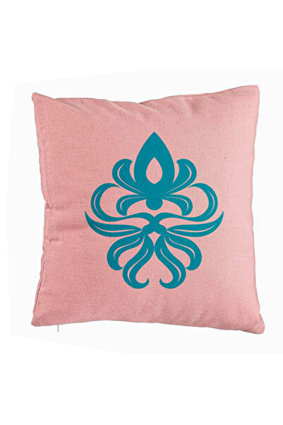 BEKZ Perna Decorativa, Model Abstract ART, 40x40 cm, Roz, Husa Detasabila, Bu...