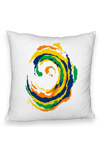 BEKZ Perna Decorativa Fluffy, Model Spirala, MuIicolor, 40x40 cm, Alba, Husa ...
