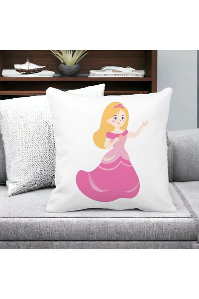 BEKZ Square Pillowcase Princess Pink, 40x40 Cm, White, Matte