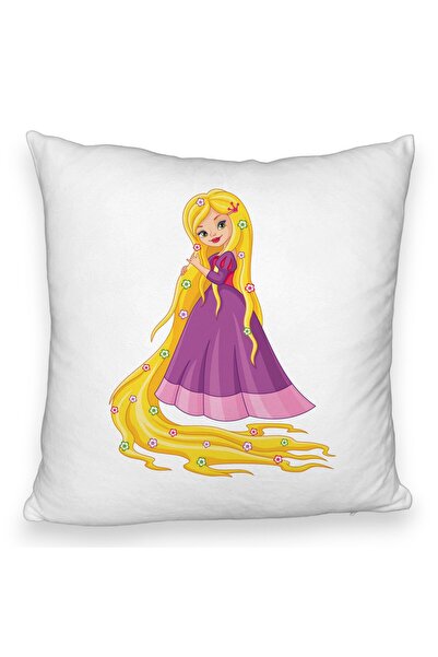 BEKZ Perna Decorativa Fluffy, Model Printesa Rochie Mov, 40x40 cm, Alba, Husa...