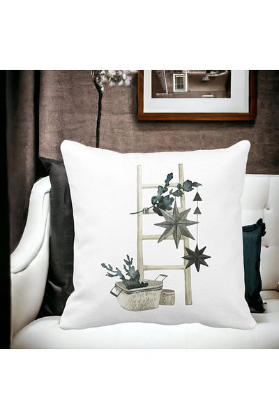 BEKZ Christmas Themed Pillowcase, 12, 40x40 Cm, White, Matte