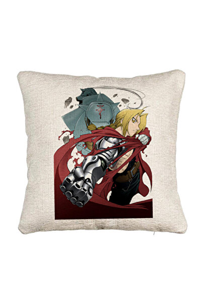 BEKZ Perna Decorativa Canapea cu Full Metal Alchemist Edward Elric, 40x40 cm, Cu fermoar