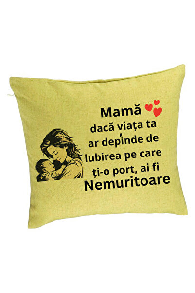 BEKZ Μαξιλαροθήκη, Σχέδιο για τη Μητέρα 11, 40x40 Εκ., Πράσινο