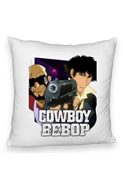 BEKZ Perna Decorativa Fluffy cu Cowboy Bebop 3, 40x40 cm, Alba, Husa Detasabila, Burduf