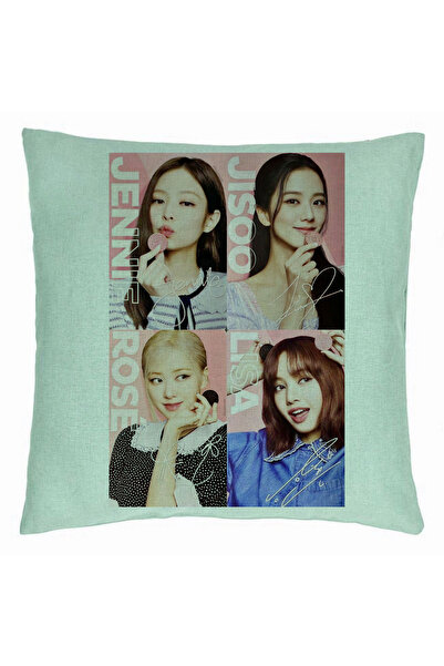 BEKZ Față de pernă Blackpink, Model 5, 40x40 cm, Verde Mentă