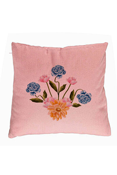 BEKZ Perna Decorativa, Model Florale Roz Gold si Rozstru, 40x40 cm, Roz, Husa...