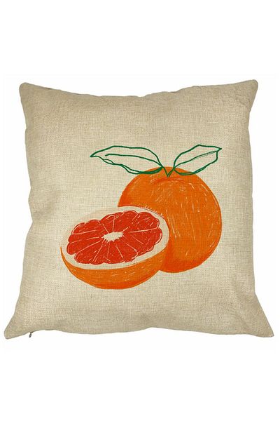 BEKZ Perna Decorativa Patrata Portocale, 40x40 cm, Husa Detasabila, Burduf