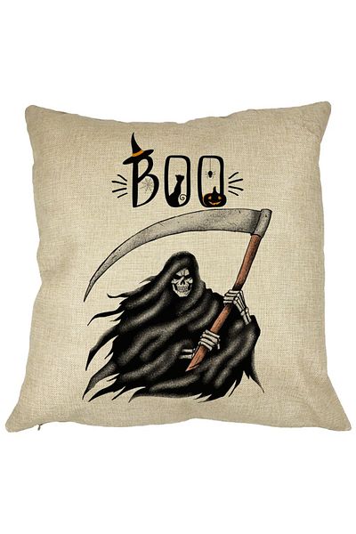BEKZ Față de pernă cu motivul Grim Reaper, Halloween, 40x40 cm