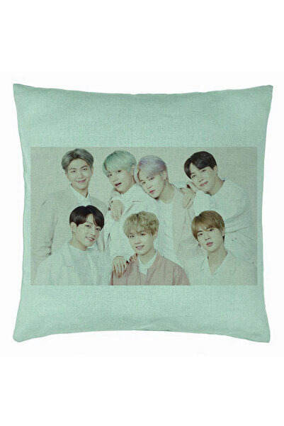 BEKZ Față de pernă BTS Army 12, 40×40 cm, verde mentă