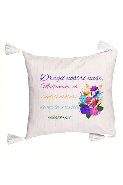 BEKZ Fringed Pillowcase for Nosi 2, 45x45 cm, With zipper