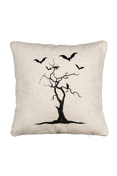 BEKZ Fata de perna Canapea cu motiv de Halloween 3, 40x40 cm, Cu fermoar