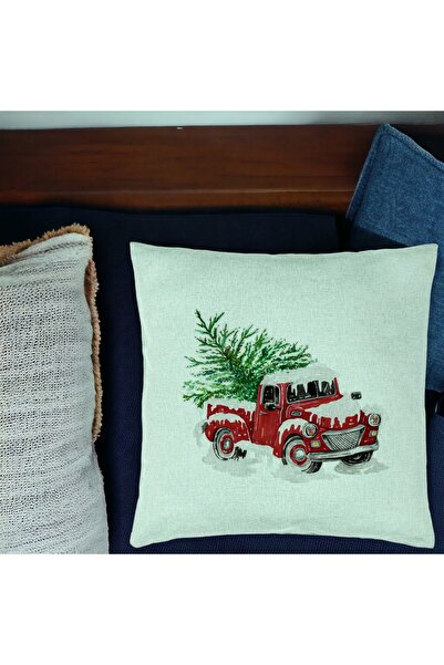 BEKZ Perna Decorativa cu tematica de Craciun, 1, 40x40 cm, Verde Menta, Husa ...