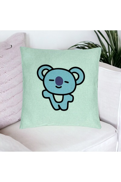 BEKZ Față de pernă, model ursuleț Koala, 40x40 cm, verde mentă