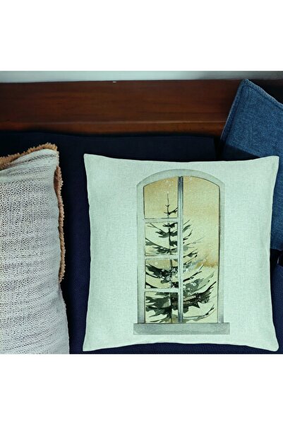 BEKZ Perna Decorativa cu tematica de Craciun, 5, 40x40 cm, Verde Menta, Husa ...