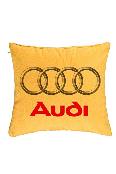 BEKZ Perna Decorativa, Audi, 40x40 cm, Galben, Husa Detasabila, Burduf