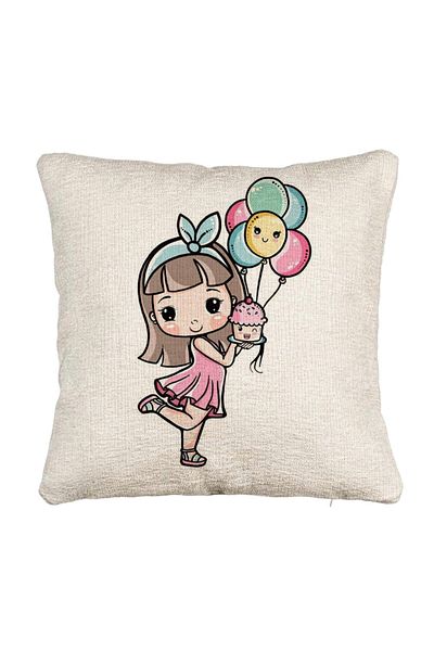 BEKZ Perna Decorativa Canapea, Model Happy Girl, 40x40 cm, Cu fermoar
