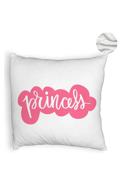 BEKZ Fata De Perna Fluffy, Model Princess, 40x40 Cm, Alba, Husa Detasabila