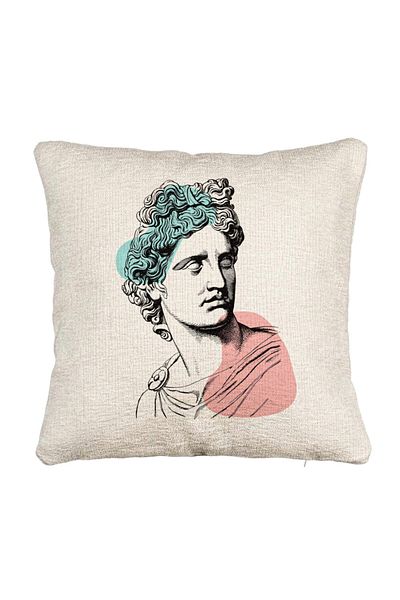 BEKZ Fata de perna Canapea, Model Apollo Belvedere, 40x40 cm, Cu fermoar